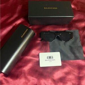 Balenciaga Black Designer Sunglasses